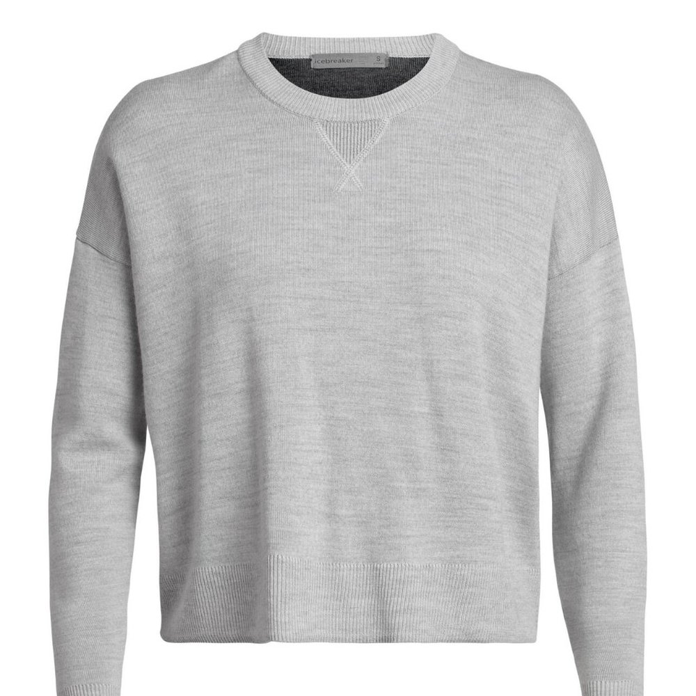 ICEBREAKER Carrigan cropped merino wool sweatshirt - GREY, size S